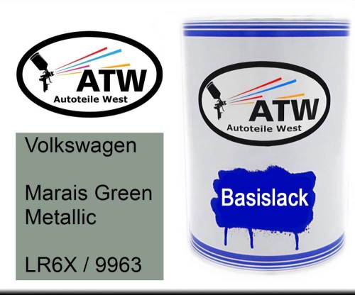 Volkswagen, Marais Green Metallic, LR6X / 9963: 500ml Lackdose, von ATW Autoteile West.